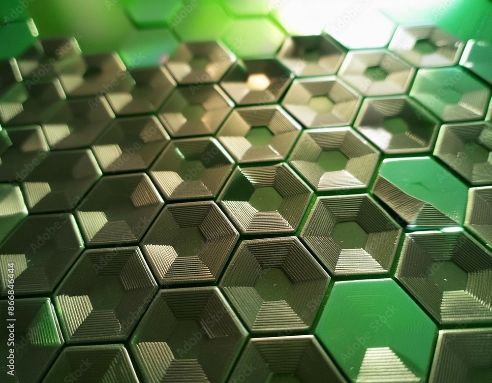 Poster abstract green hexagonal background futuristic technology concept green hexagons with a green backgr