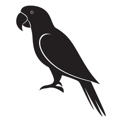 Parrot Vector Silhouette illustration, Parrot silhouette vector Art,Icons, and Graphics 