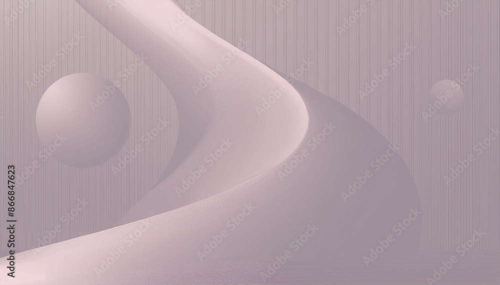 Poster geometric 3d smooth pastel shapes. abstract background with light colour palette. generative ai