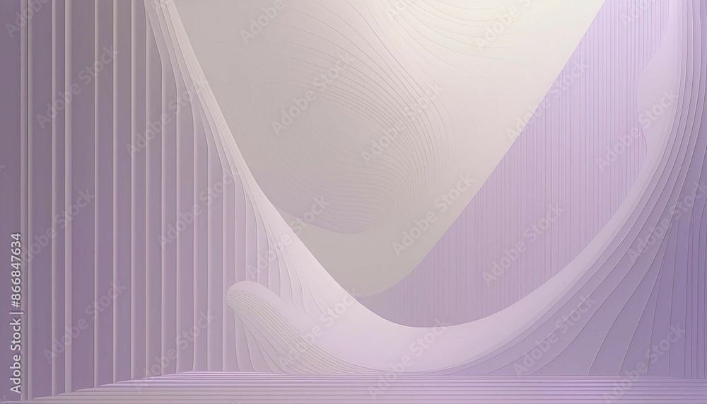 Aufkleber geometric 3d smooth pastel shapes. abstract background with light colour palette. generative ai