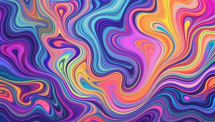 Fototapeta premium Liquid paint psychedelic swirls. Trippy abstract acrylic background