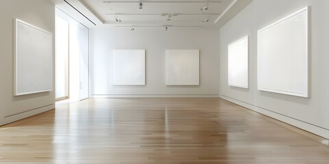 Empty room with white wall sculpture subtle lighting and contemporary tapestries. Concept Contemporary Interior Design, Sculptural White Wall, Subtle Lighting, Modern Tapestries