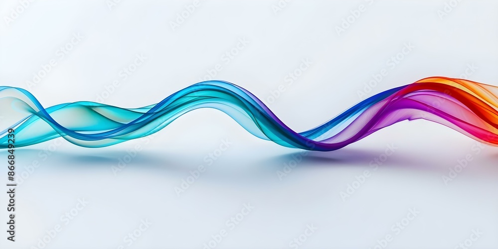 Aufkleber vibrant wave patterns on white background ideal for tech or music themes. concept wave patterns, vib