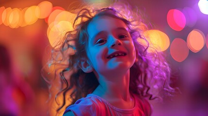 Joyful Child at a Colorful Party