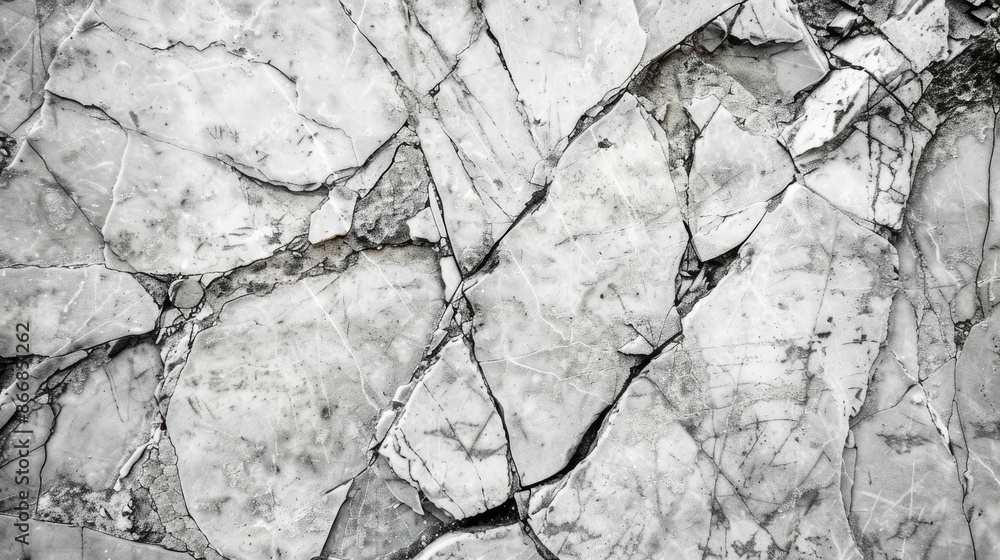 Poster close up view of grungy grey and white stone texture background with space for design