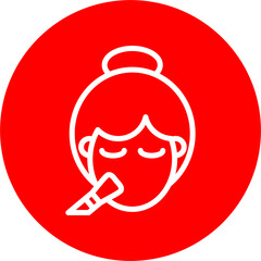 Makeup Tutorials Line White Circle Red