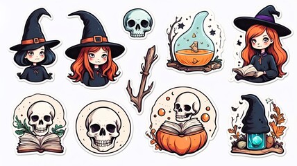  spooky and whimsical world of Halloween with our delightful Halloween Icon Sticker Collection