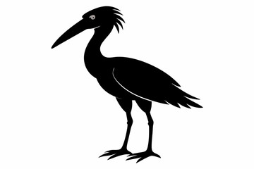 Obraz premium Shoebill silhouette vector, Shoebill Bird