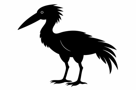 recommend clip art: Shoebill silhouette vector, Shoebill Bird