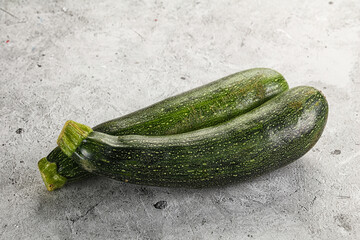 Raw young small green zucchini