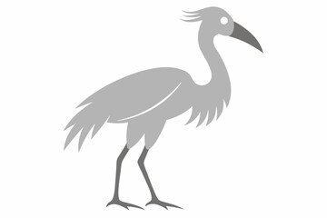 Shoebill vector silhouette illustration isolated on white background, Shoebill Bird Vector art