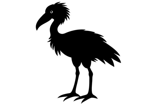 recommend clip art: Shoebill vector silhouette illustration isolated on white background, Shoebill Bird Vector art