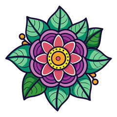 illustration of a flower logo icon vector.