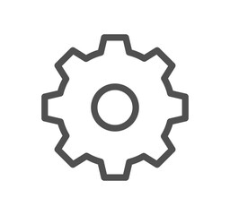 Gear related icon outline and linear vector.	
