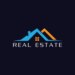 residential building home real estate logo design vector