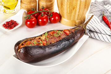 Baked eggplant with minced beef