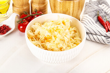 Homemade fermented cabbage Sauerkraut