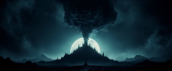 Real smoke exploding outwards Epic cinematic scene a shockwave o