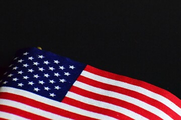 Obraz premium American flag on black background.