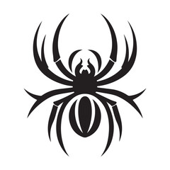 Spider vector silhouette