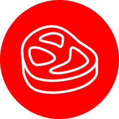 Beef Line White Circle Red