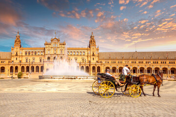 Naklejka premium Plaza de Espana, Sevilla, Spanien