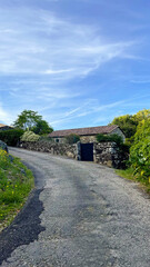 Fototapeta premium A rural stone house in a village on a Galician mountain, As Eiras, Galicia Spain