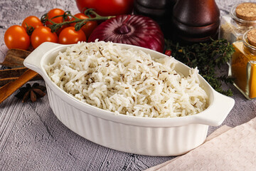 Indian cuisine jeera basmati rice