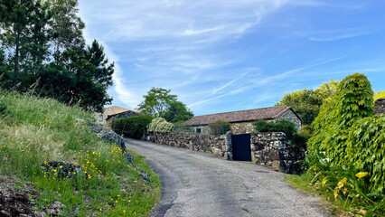 A rural house in a village in the mountains, in As Eiras, O Rosal, Galicia