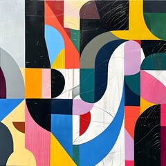 Fototapeta premium Vibrant Geometric Abstraction