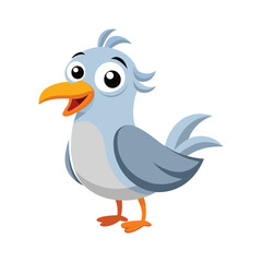 Cartoon funny seagull vector