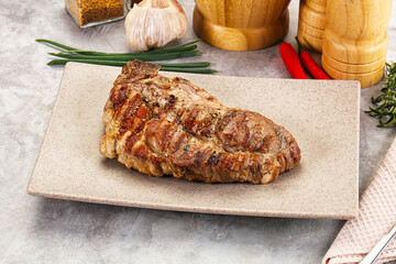 Grilled pork sirloin for dinner