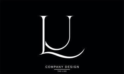 LU, UL Abstract Letters Logo Monogram Design Font Icon Vector Initials