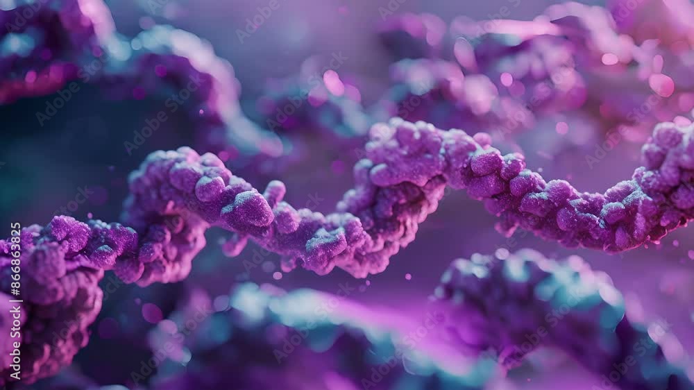 Poster highresolution animation of a chromosome containing multiple genes highlighting the gene order and s