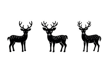 Naklejka premium deer silhouette vector