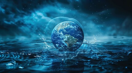 World water day graphic design background with copy space