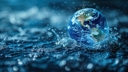 World water day graphic design background with copy space