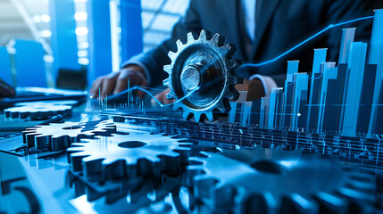 Business management strategies efficient operations and productivity focusing on resource optimization and technological integration