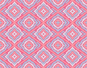 Seamless Ikat ethnic traditional Textile pattern geometric abstract folklore ornament Tribal ethnic...