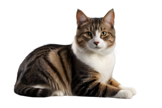 Cat isolated on transparent background