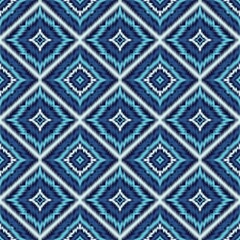 Seamless Ikat ethnic traditional Textile pattern geometric abstract folklore ornament Tribal ethnic illustration background design for print, clothing, scarf