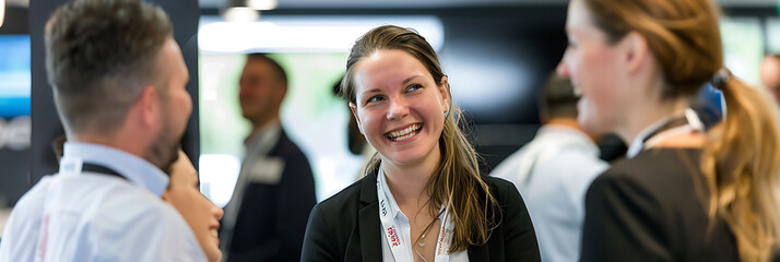 Entrepreneurs a business networking event discussing growth strategies and investment opportunities