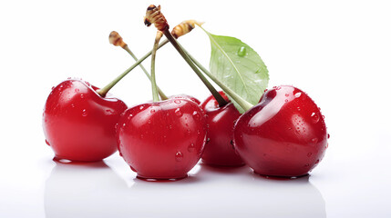 cherries isolated on white background