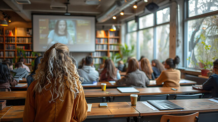 Fototapeta premium Business workshop on corporate social responsibility highlighting ethical practices diversity and inclusion