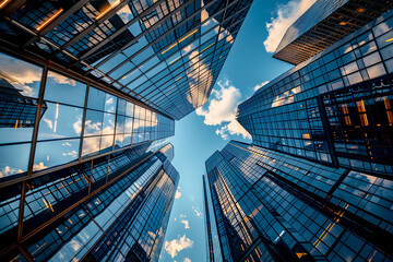 Naklejka premium Corporate business environment focused on financial strategies investment opportunities and profit maximization