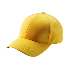 Fototapeta premium yellow baseball cap isolated on transparent background