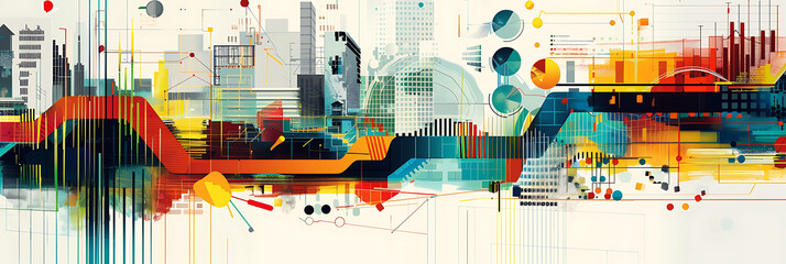 Business innovation a dynamic economic landscape highlighting disruptive solutions and datadriven insights