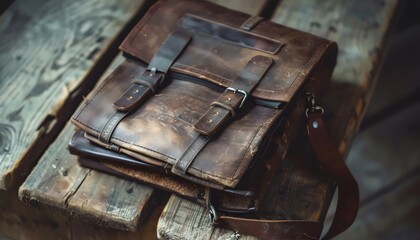 old leather suitcase