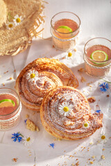 Sweet and delicious yeast cake popular dessert in Poland.