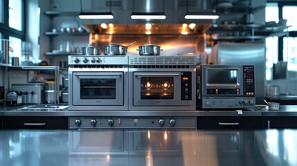 High-end microwave laboratory. Generative AI.